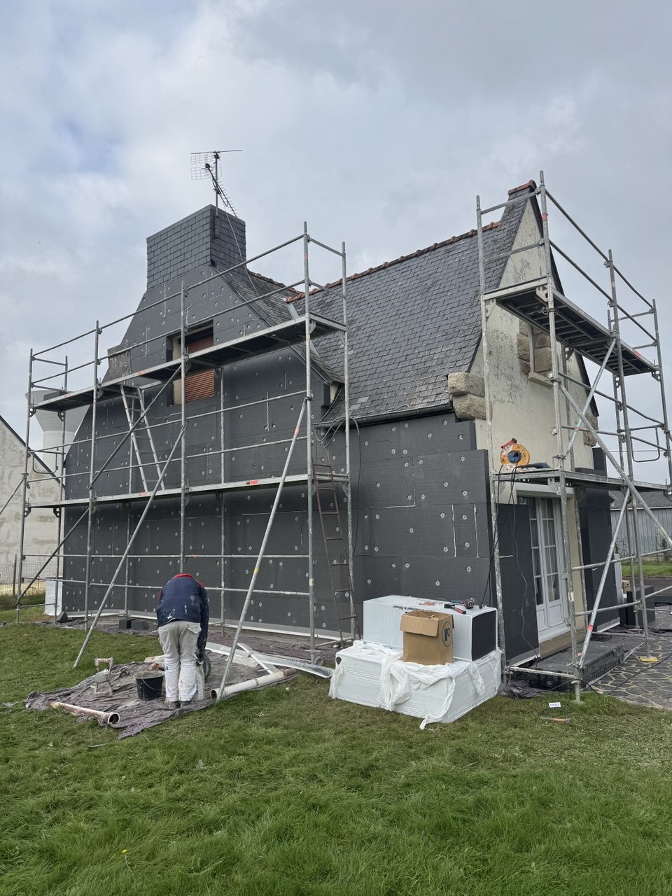 Façade rénovée à Bruz près de Rennes